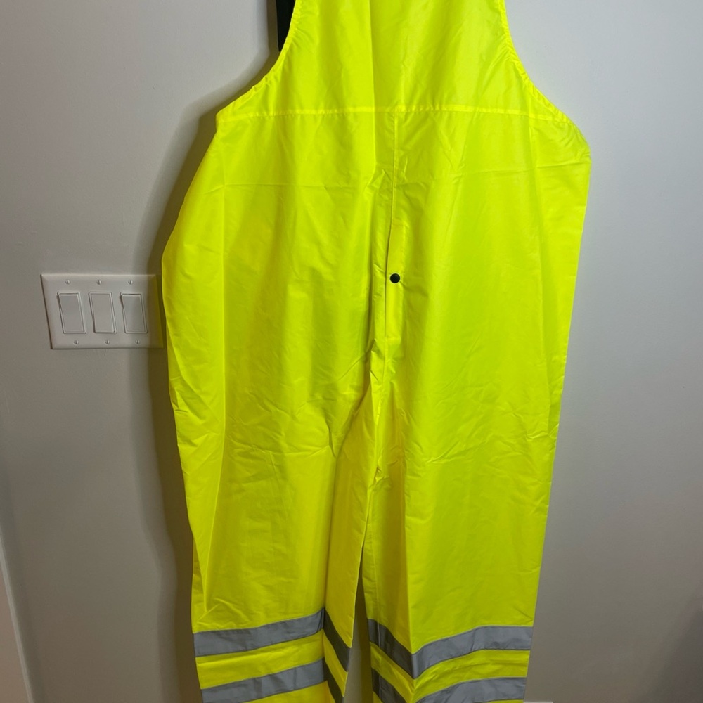 NEW Kishigo 9665P Storm Stopper High-Viz Rainwear Bib Overalls Sized: 2XL/3XL
